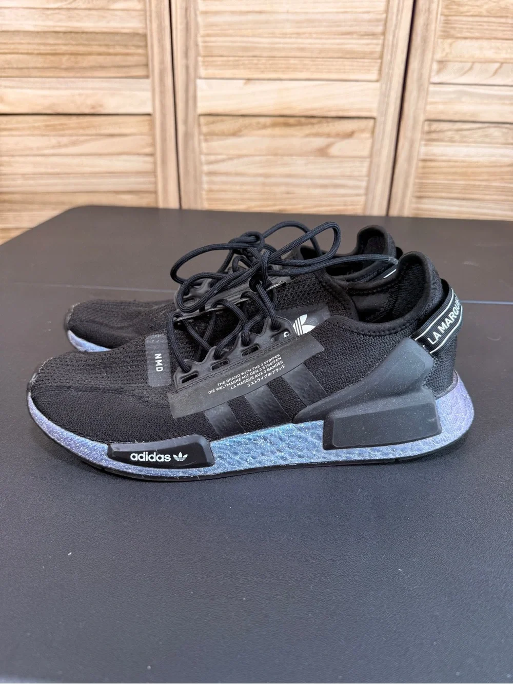 Adidas NMD_V3 Core Black Iridescent Speckled Boost Sneakers GX5164 Size 9.5